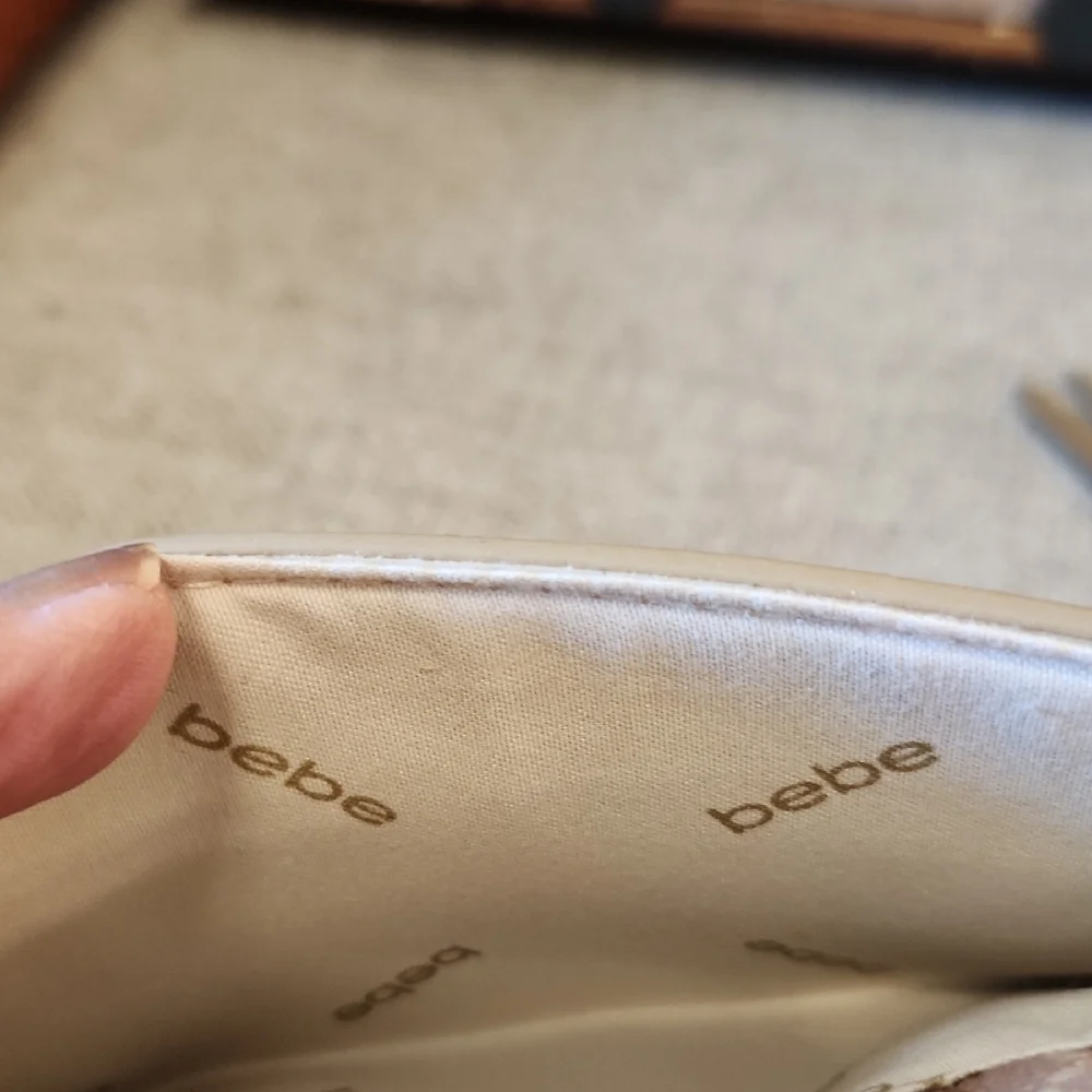 Bebe Tan and Gold Clutch with Chain Strap - Picture 7 of 8